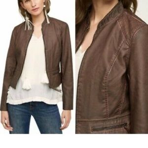Hei Hei Anthropologie Vegan Leather Moto Jacket